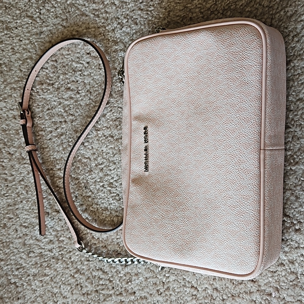 Michael Kors pink cross body handbag